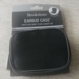 Brookstone Sleek Black Earbud Case